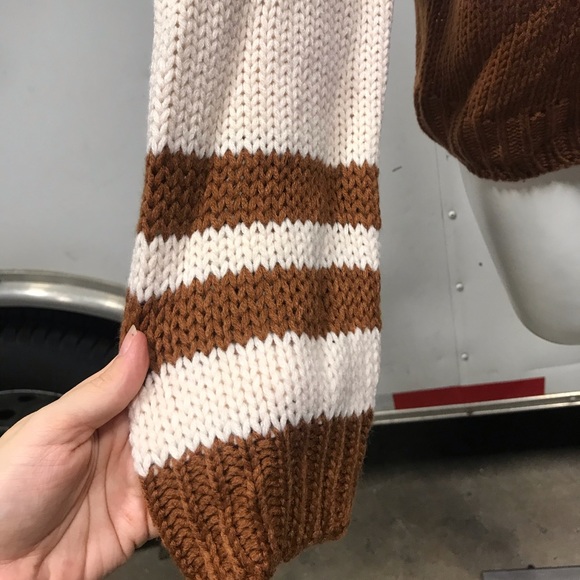 Lush Stripe Accent Drop Shoulder Sweater - Picture 4 of 8